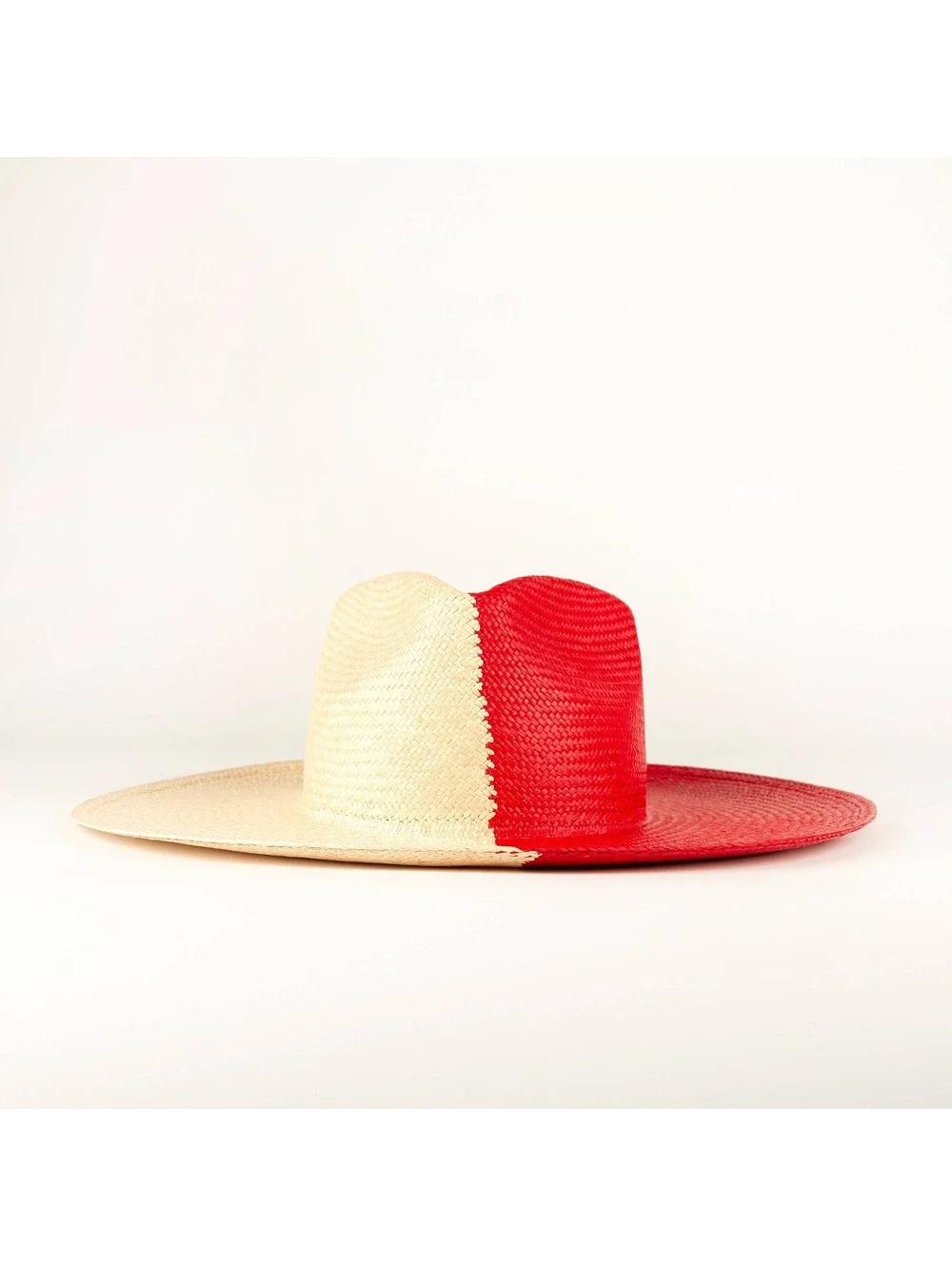 Deluxe Two Tone Resort Style Panama Hat